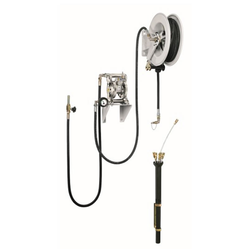 WALL MOUNTED SUCTION KIT WITH DIAPHRAGM PUMP SERIES HOSE REEL 10 M